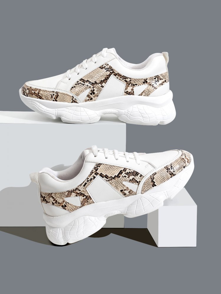 OneShine Chunky Sole White Sneakers