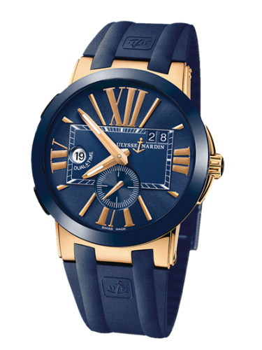 Branded Watch Executive Dual Time Mens Blue 9877