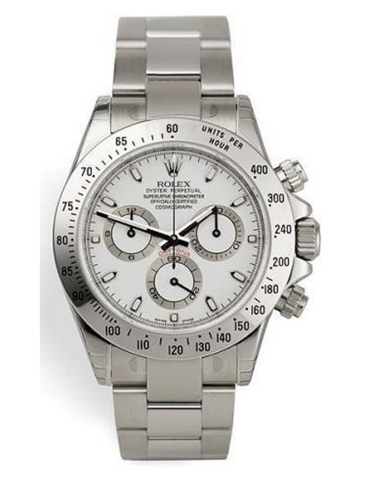 Luxury Watch Daytona Silver White Dial