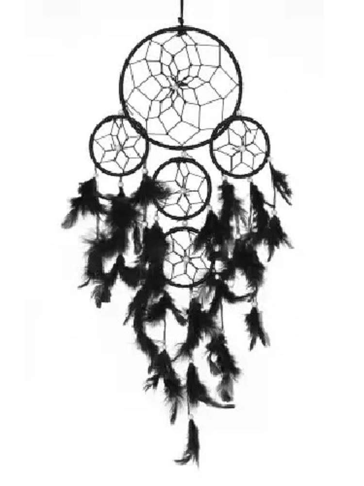 Dream Catcher 5 Rounds Wall Hanging ) for Positive Energy and Protection (Big Size 55