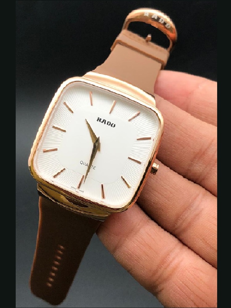 True Square White Dial Watch