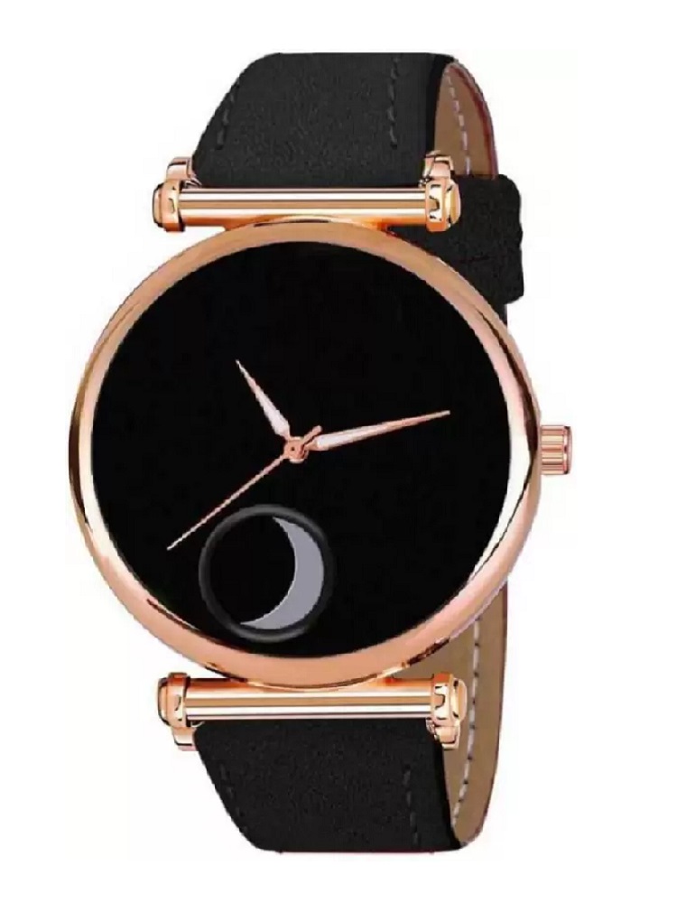 Analog Watch - For Boys .ANDHAK NEW STYLIST BLACK Leather 001MEN & BOY WATCH