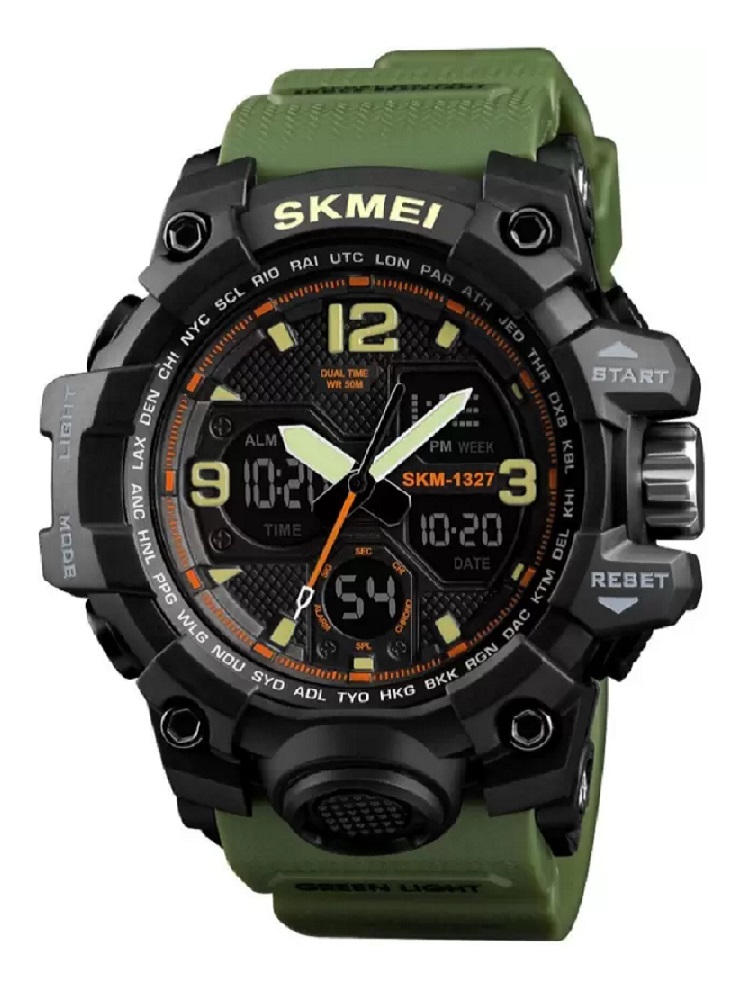 SKMEI_1327_GREEN Analog-Digital Watch - For Men