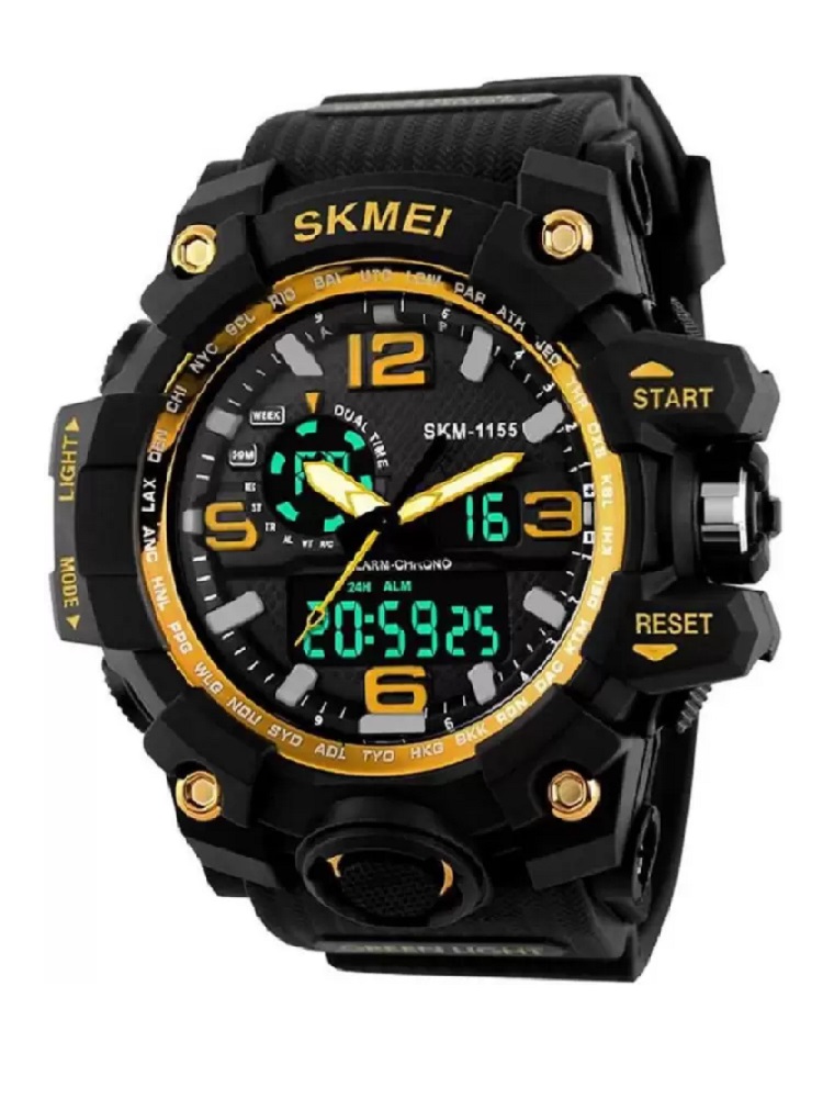 SKMEI 1155 yellow 66 Analog-Digital Watch - For Boys NUN 1155 yellow Sports Analog-Digital Watch - F