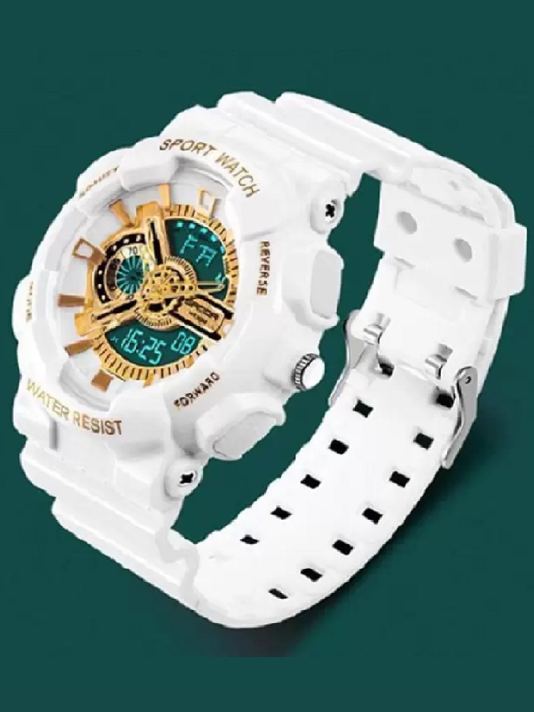 Skylark White and Golden-Digital Luxury Sports Watch for Men's and Boy's Analog-Digital Watch - For B
