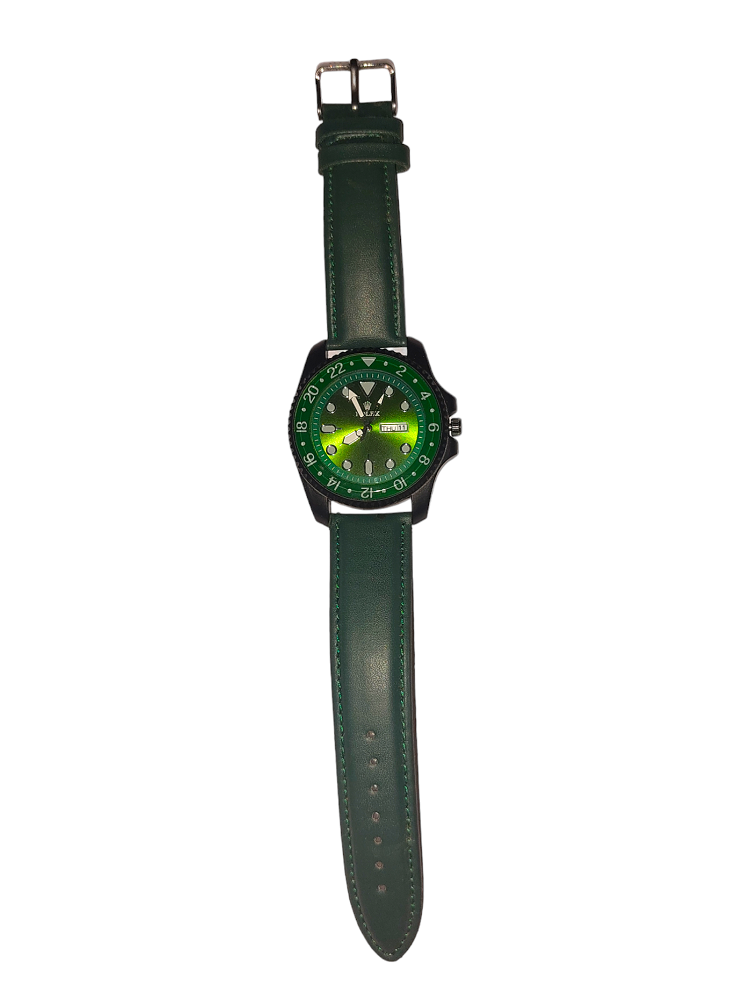 Andhak Rlx green Strap Day & Date Display Analog Watch - For Men AB205