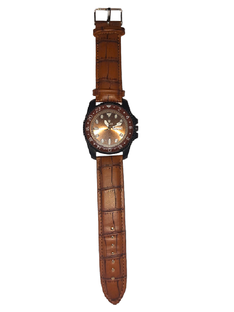 Andhak Rlx brown Strap Day & Date Display Analog Watch - For Men AB205