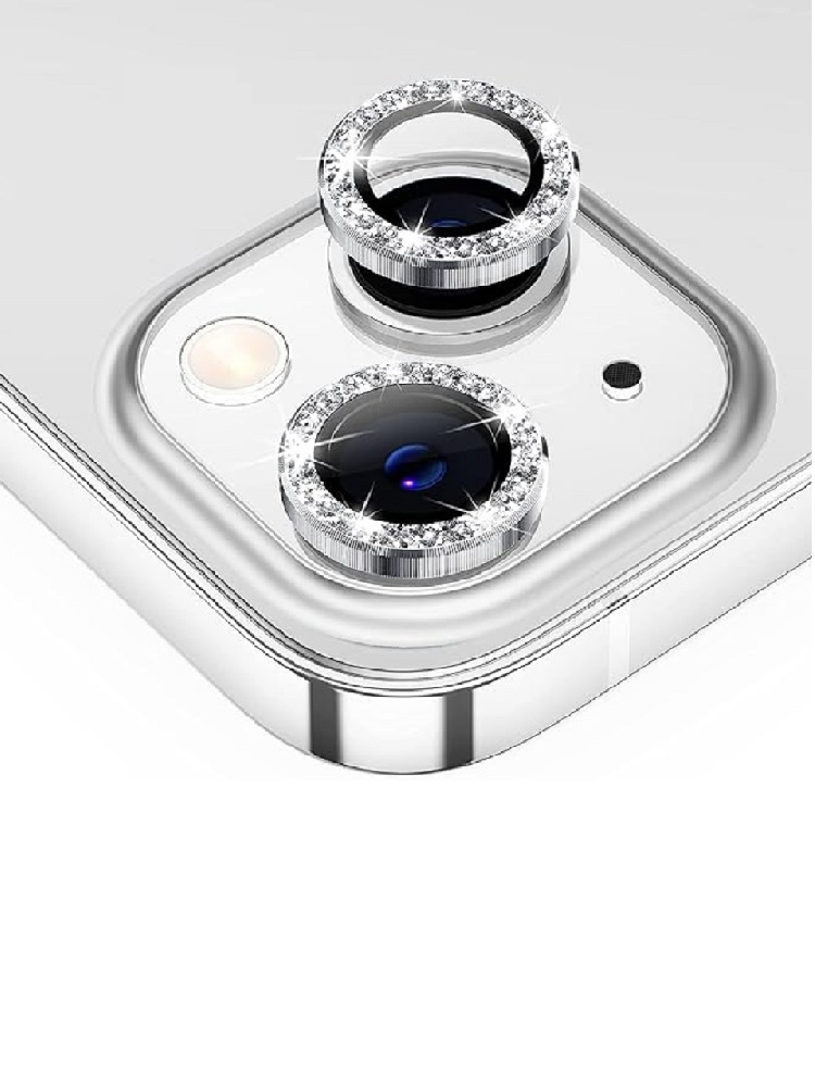 iPhone Camera diamond ring Lens Protector for iPhone 15 /iPhone 15 Plus, 9H Hardness Glass Anti-Scrat